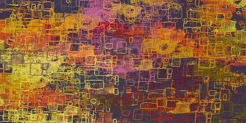 Abstract sketch random pattern. Chaos and variety. Modern art drawing painting. 2d illustration. Digital texture wallpaper. Artistic sketch draw backdrop material. 