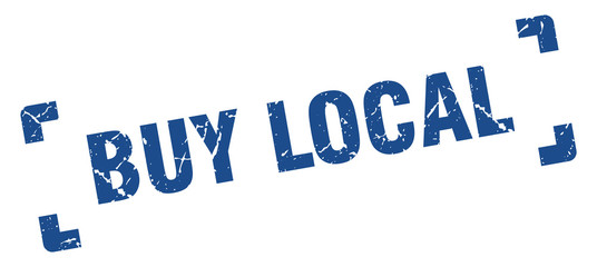 buy local stamp. buy local square grunge sign. buy local