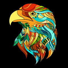 Eagle head. Print for t-shirt design