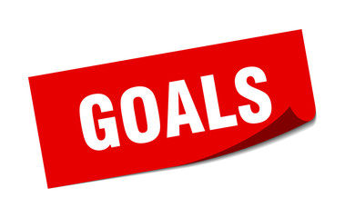 goals sticker. goals square isolated sign. goals