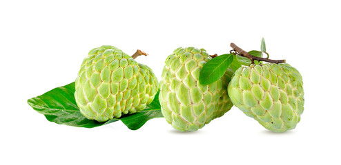 custard apple on white background
