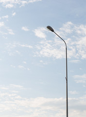 high street lights against the sky