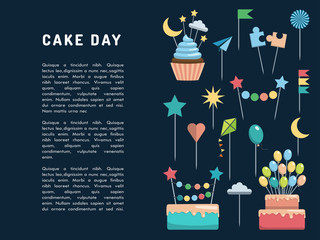 Cake Day Vector Illustration. Suitable for greeting card