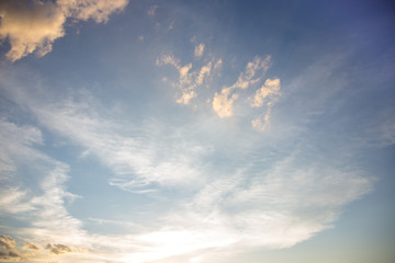 Clouds in the sky at sunset