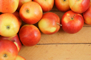 Apples in wooden box
