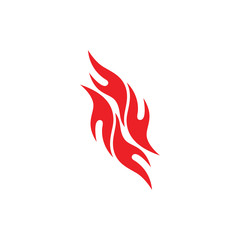 abstract flame red fire symbol vector
