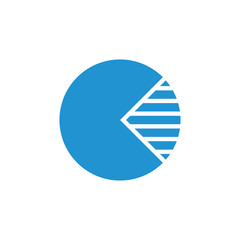 circle chart pie symbol decoration vector