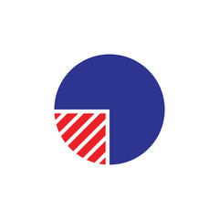 circle chart pie symbol decoration vector