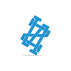 Fototapeta premium letter z simple line art grunge design logo vector