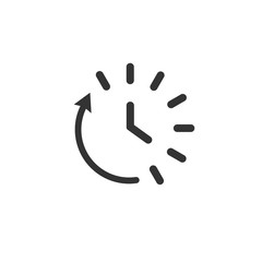 Сlock with arrow vector image