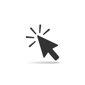 Click icon, arrow vector icon