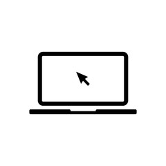 Laptop vector icon, notebook symbol, flat design