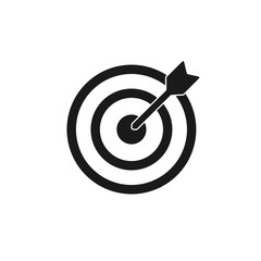 Target icon with arrow. Abstract image