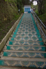 Stairs to Mirador Alto De La Cruz in Salento in Colombia