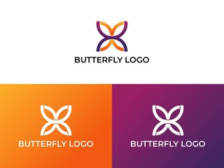 Butterfly colourful logo company.