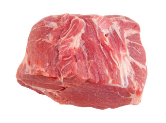 Raw meat isolated on the white background