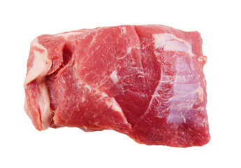 Pork meat isolated on the white background