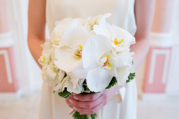 Wedding bouquet in bride's hands