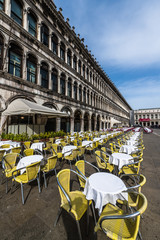 Morning in the cafe on St. mark's square