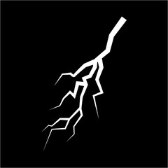 white crack icon, broken vector illustration