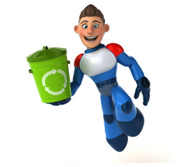 Naklejka premium Super modern superhero - 3D Illustration
