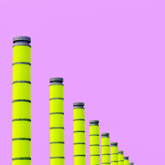 Pipe factory. Minimal urban design