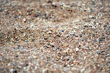 Sea coast sand texture close up. Natural background
