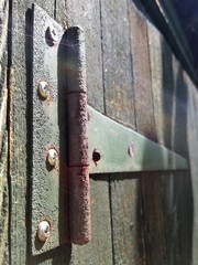 old door with lock