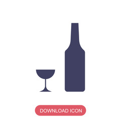 Wine bottle with wine glass icon