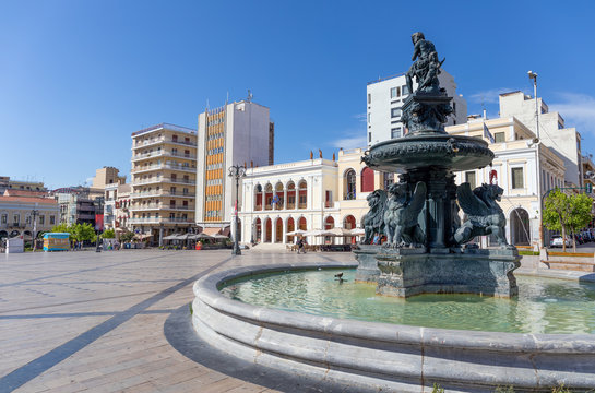 Georgiou I Square (Plateia Vasileos Georgiou), Patras, Greece.