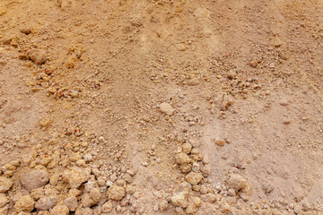 Soil surface details. textured of soil. The soil from the digging of Excavator.