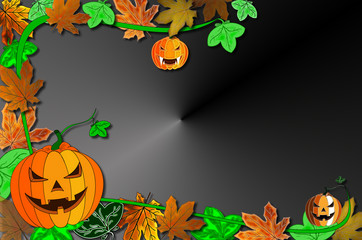  beautiful background with orange pumpkin, Halloween background