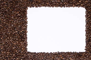 coffee beans on white background