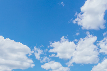 Beautiful blue sky background with white clouds
