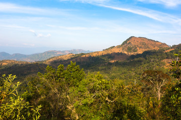 Fototapeta na wymiar Panorama of the mountains Dalat