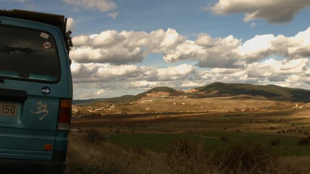 The road to a Moroccan village in the Atlas Mountains