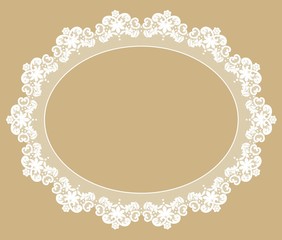 oval lace frame - 278497575