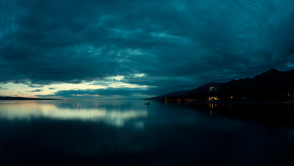 Night sky and sea.