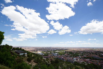 Fototapeta na wymiar cloudy sky and view of konya city