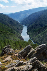 landscape of the sil canyon from the viewpoint do duque, ribeira sacra, ourense, galicia, spain
