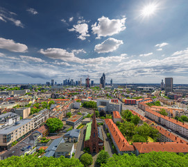 frankfurt city seen from north