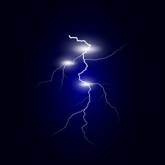 Sparkling realistic lightning