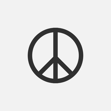 Peace symbol vector icon isolated on white background. Vector illustration.