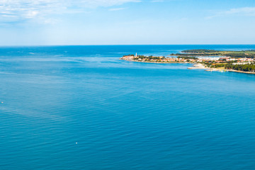 Fototapeta na wymiar Aerial view of seashore in Croatia