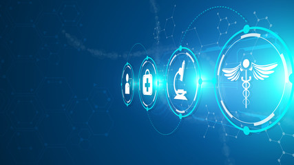 abstract futuristic medical healthcare concept background