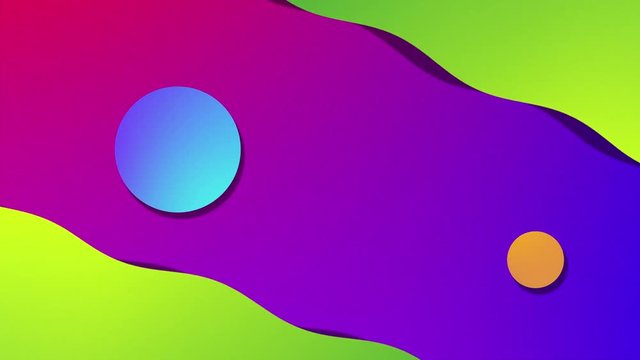 A perfectly looping colorful vaporwave abstract background made of moving shapes and gradients giving a vintage vibe and aesthetic