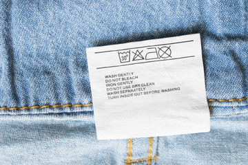 Care clothes label