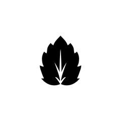 Spiky Leaf, Plant Herb Flat Vector Icon