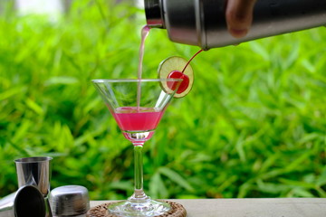colorful summer alcoholic drinks