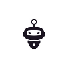 Robot Technology Machine Character Android Isolated Logo Vector 